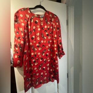 Silk dress. Fun print